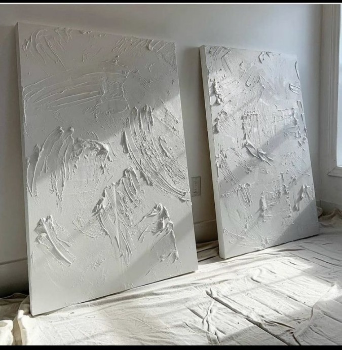 ​Текстурная картина из шпаклёвки