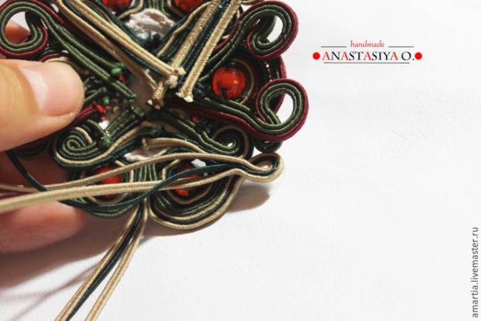 Создание шикарного сутажного браслета с агатом: часть 3