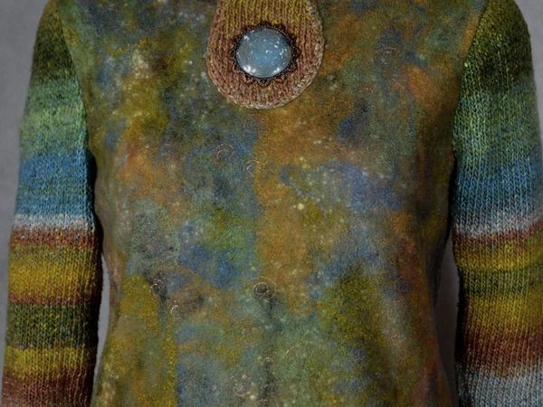 Учимся валять и окрашивать безрукавку: часть 2