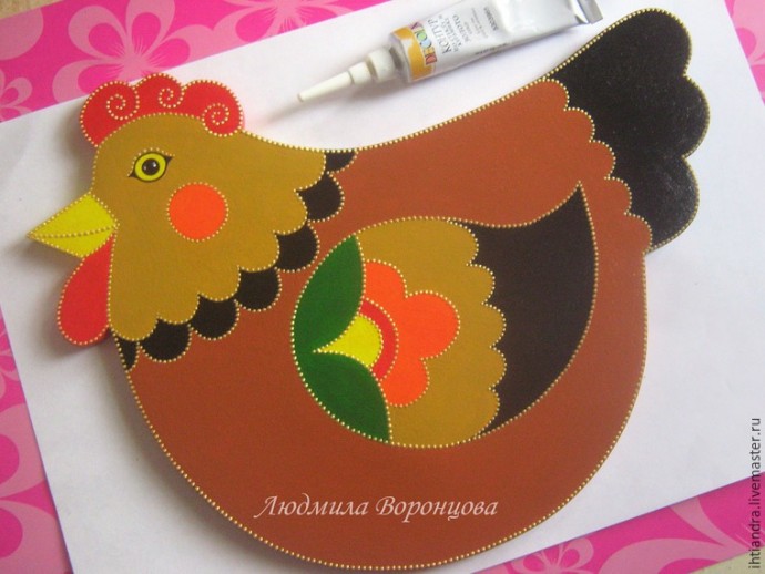 Создаем панно с крючками "Курочка": часть 1