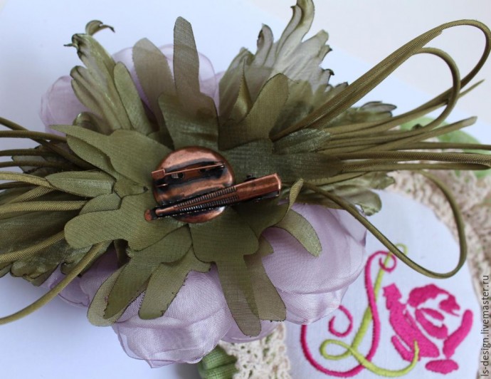 Мастер-класс: создаем нежный "Пион из вуали": часть 5