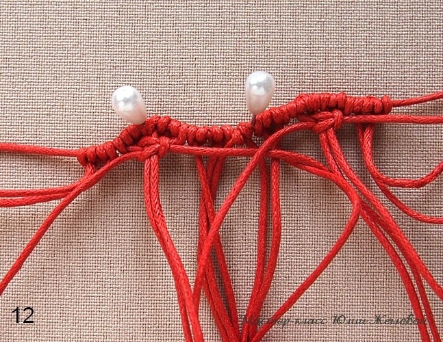 ​Плетёное сердечко в технике макраме: часть 2