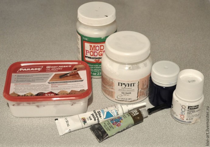 ​Мастер-класс по декорированию часов "Синяя зима": часть 1