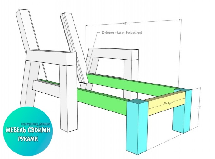 Несложный в изготовлении шезлонг