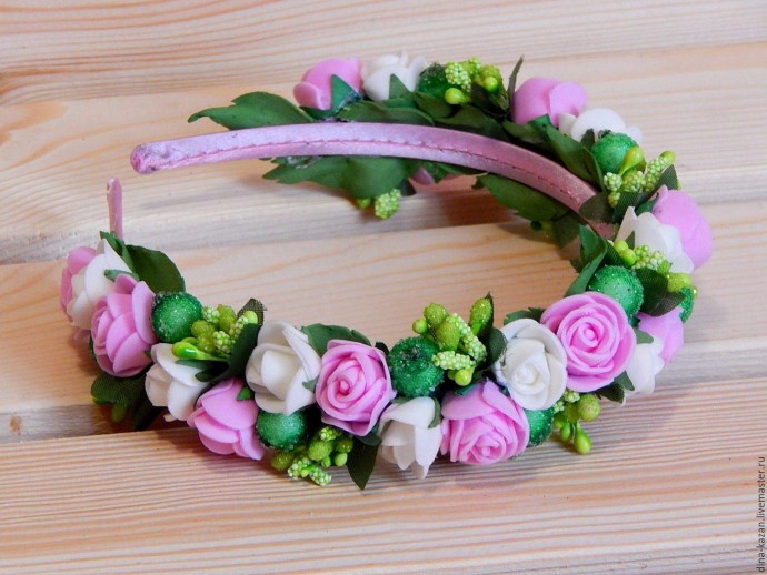​Ободки с цветами из фоамирана