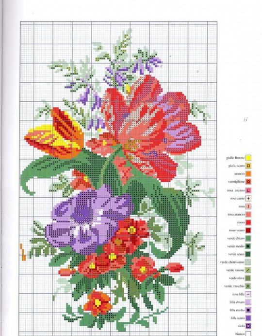 Вышиваем восхитительные букеты цветов Вышиваем восхитительные букеты цветов