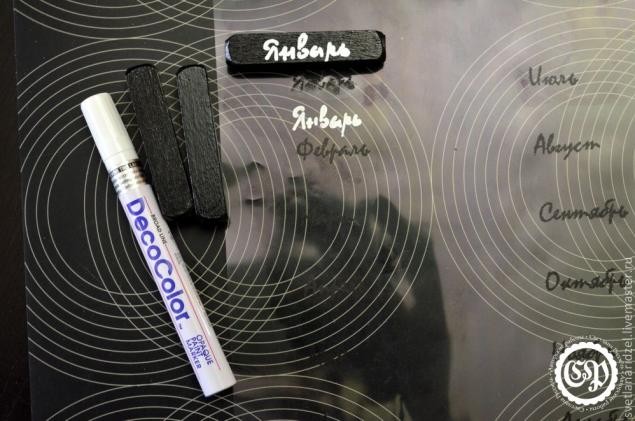 ​Вечный календарь настольный: мастер-класс по вживлению лазерной распечатки в дерево, часть 4