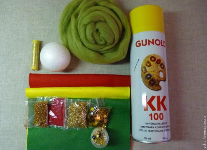 Мастерим войлочные шары на пенопластовой основе Мастерим войлочные шары на пенопластовой основе