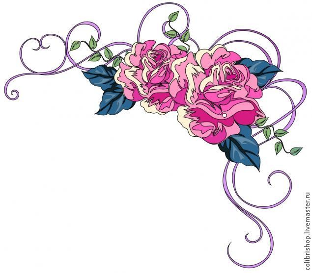 Роспись салфетки "Роза"