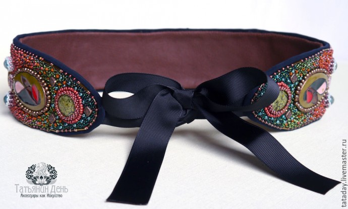 Создаем пояс с бисерной вышивкой: часть 5