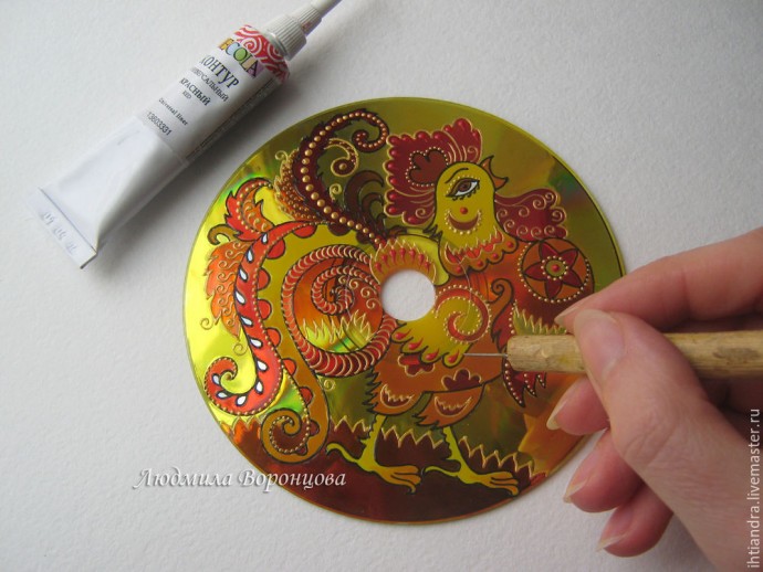 Панно "Огненный петух": часть 2