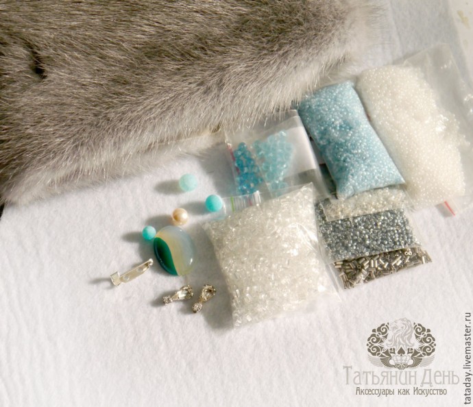 Создаем шикарную зимнюю брошь с мехом: часть 1