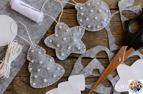 Ёлочные игрушки из фетра