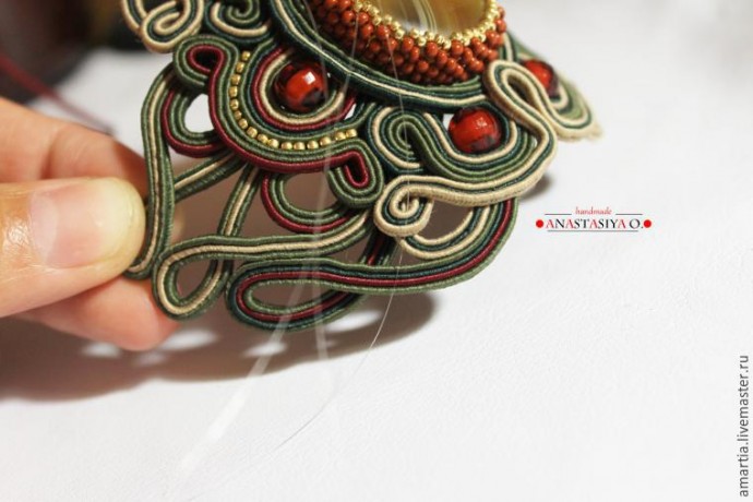 Создание шикарного сутажного браслета с агатом: часть 4