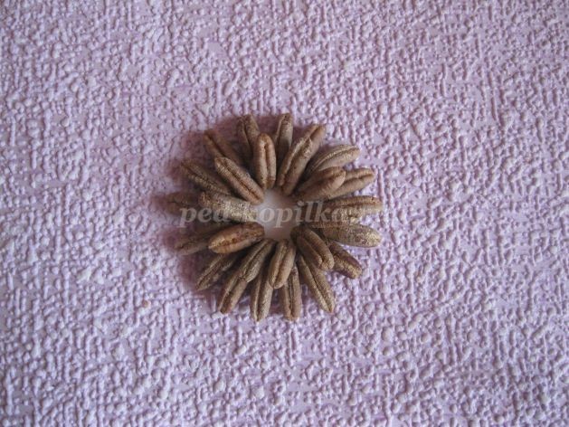 Цветы из косточек фиников и кедровых орехов: часть 1