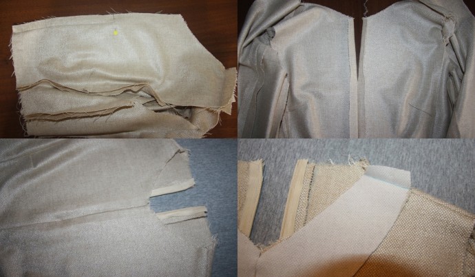 Обработка обтачкой горловины с разрезом в шве