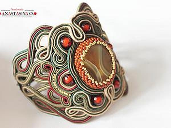 Создание шикарного сутажного браслета с агатом: часть 5