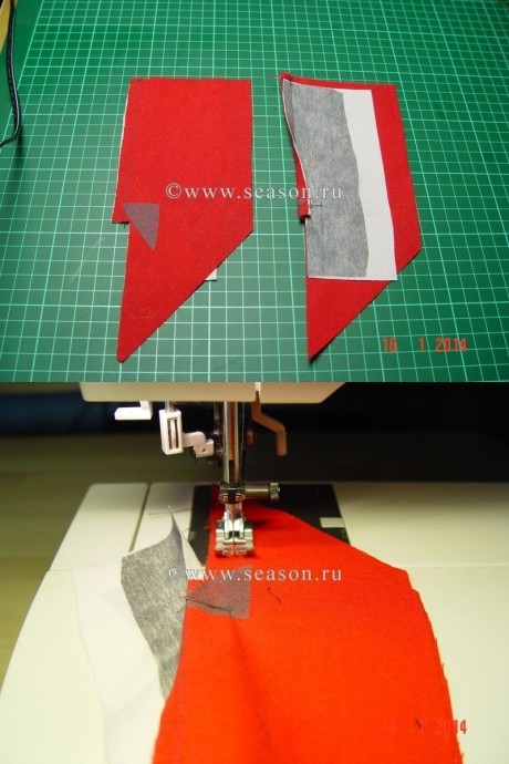 Застёжка с подкройной обтачкой