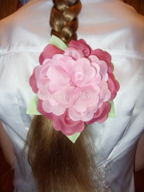 ​Цветок из шелка своими руками: часть 2