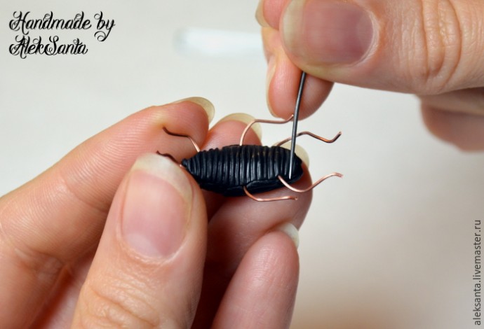 Жук из запекаемой полимерной глины: мастер-класс, часть 3