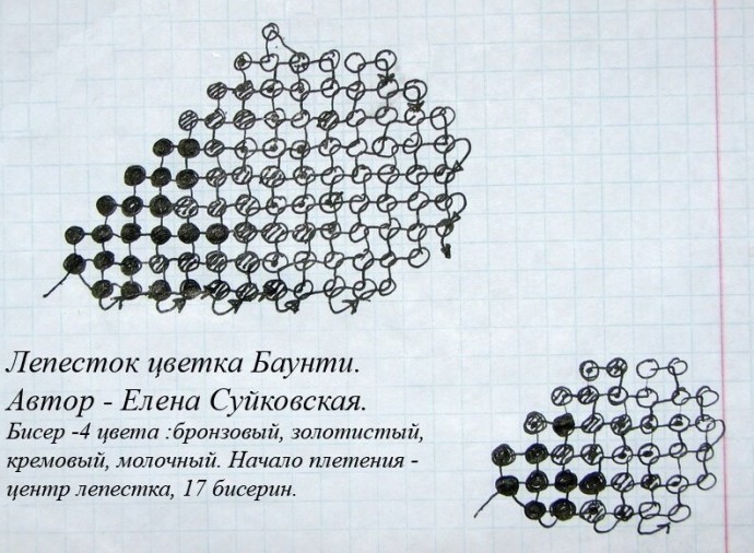 ​Цветы из бисера