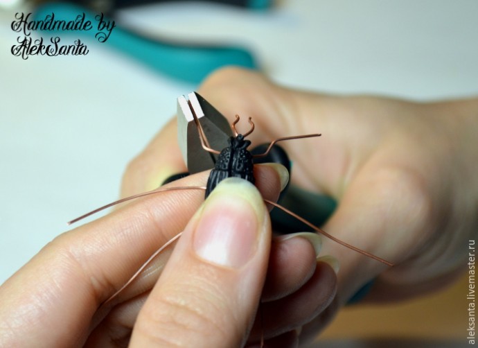 Жук из запекаемой полимерной глины: мастер-класс, часть 3
