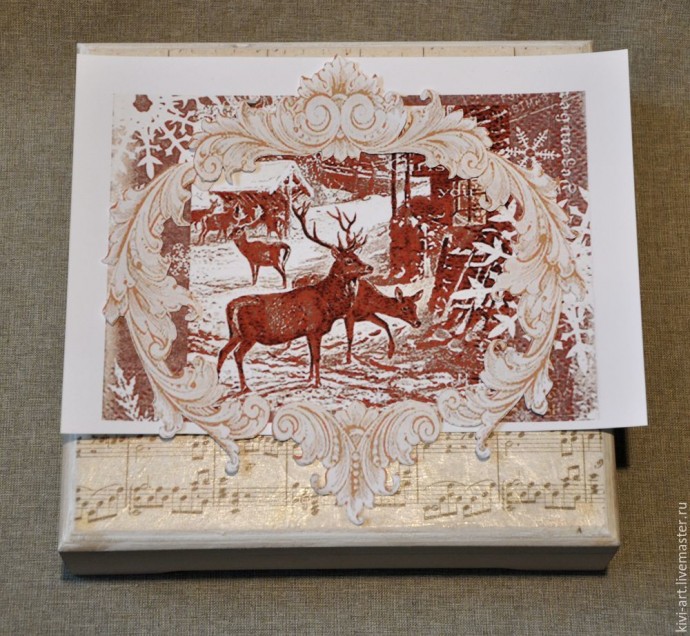 Декорируем чайную коробку "В старом шале": часть 1