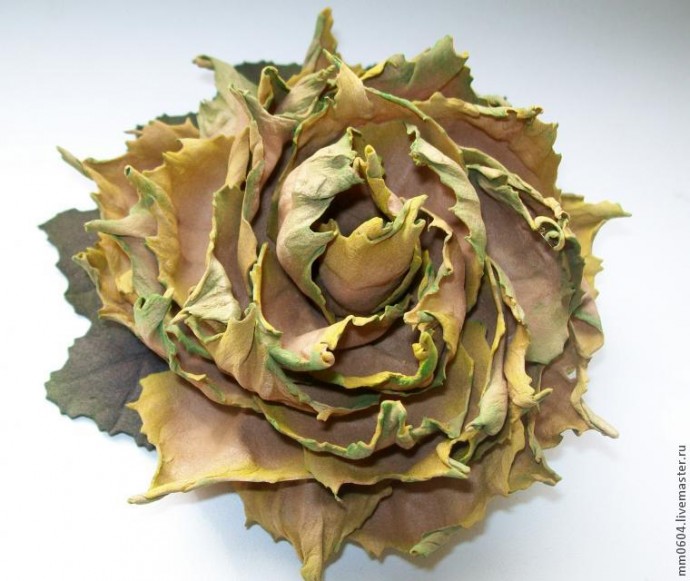 Создаем цветок из листьев: часть 4