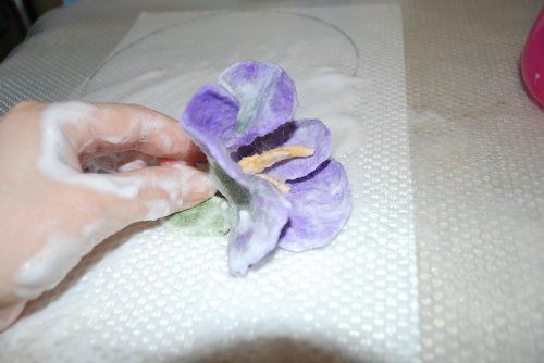 ​Мастер-класс по валянию цветка "Вьюнок": часть 6