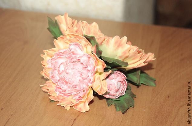 ​Пион из фоамирана своими руками: часть 4