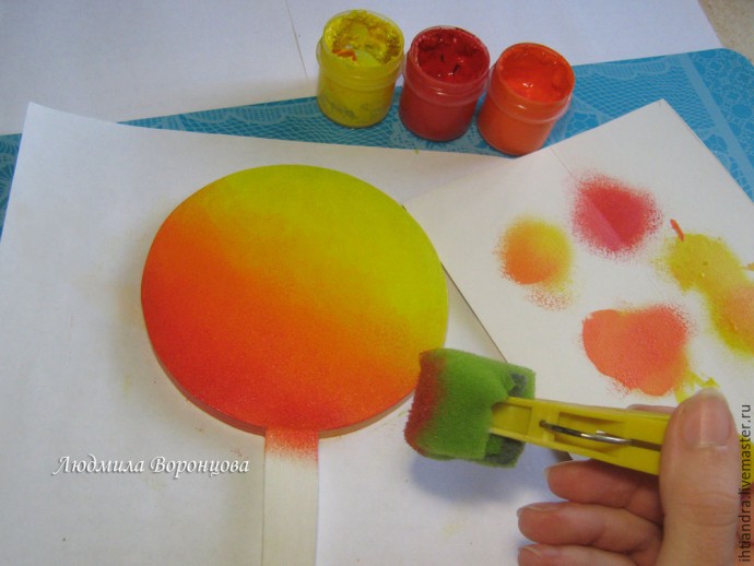 Держатель для украшений "Осенний топиарий": мастер-класс, часть 1