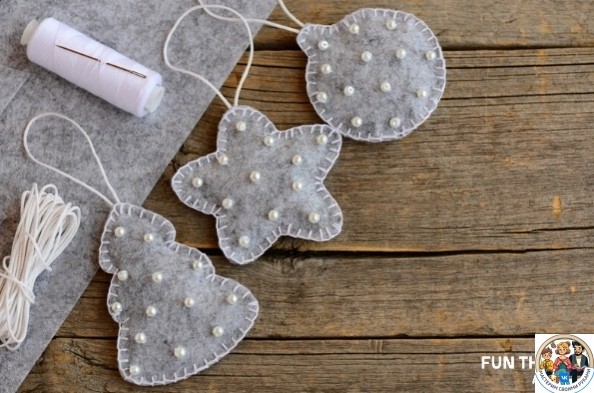 Ёлочные игрушки из фетра