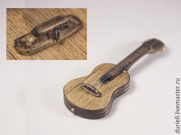 Мастерим миниатюрную гитару "Ретро" для куклы: часть 4