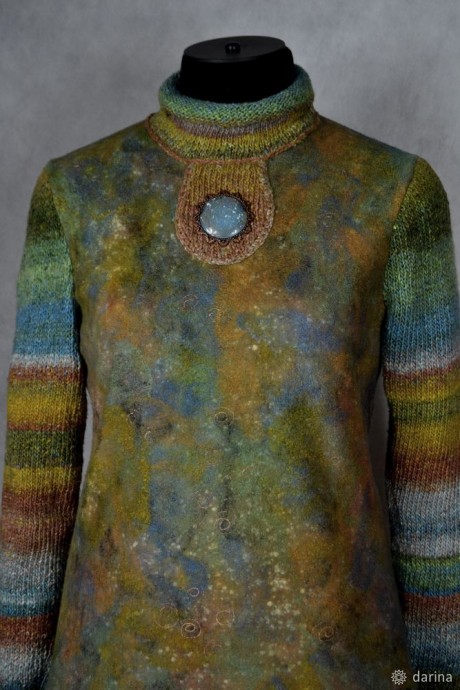 Учимся валять и окрашивать безрукавку: часть 2