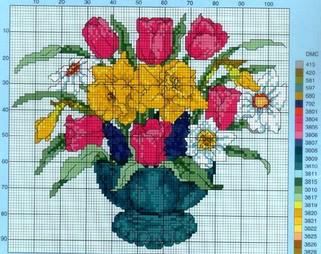 Вышиваем восхитительные букеты цветов Вышиваем восхитительные букеты цветов