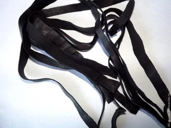 ​Создаем вышитое бисером колье "Воротничок" с элементами кожи: часть 1