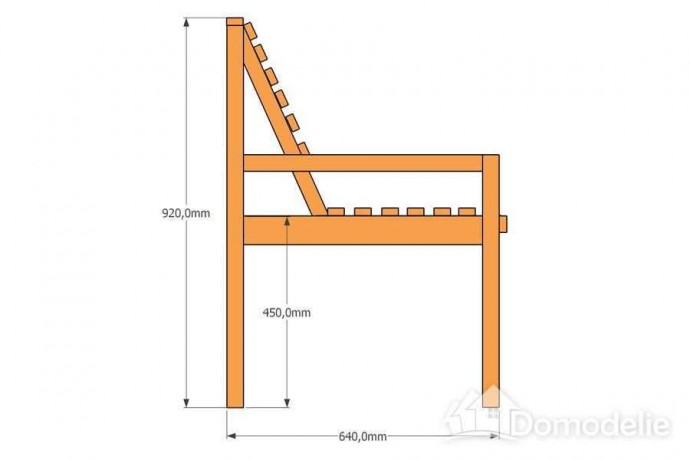 ​Небольшая скамейка для дачи