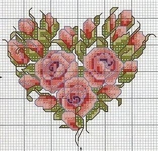 ​Вышиваем крестиком цветы
