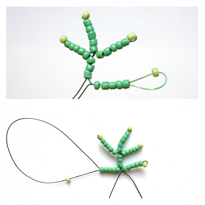 Мимоза из бисера