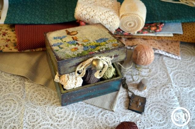 ​Шкатулка для рукодельницы в кантри-стиле: часть 4