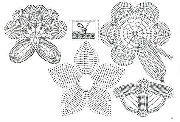 Набор схем для ирландского кружева