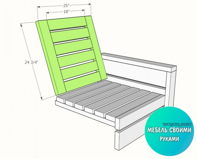 ​Садовое кресло из дерева своими руками