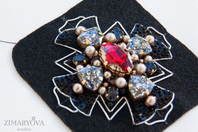 ​Создаем брошь-орден "Primavera": часть 3