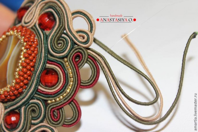Создание шикарного сутажного браслета с агатом: часть 3