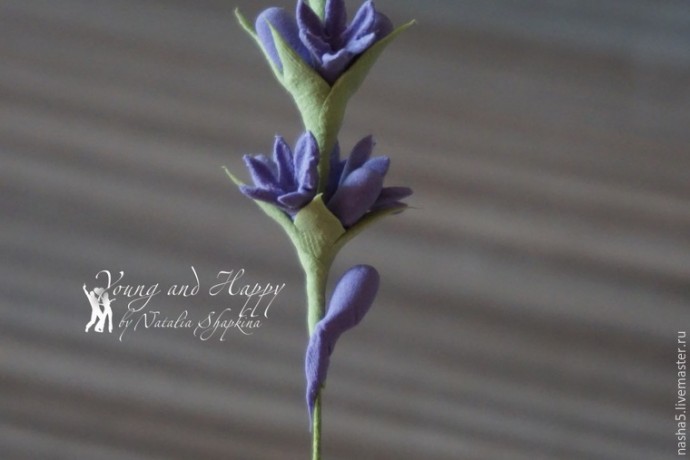 Лепим из полимерной глины веточки лаванды: часть 2