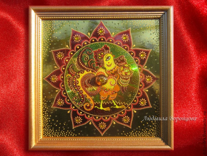 Панно "Огненный петух": часть 3