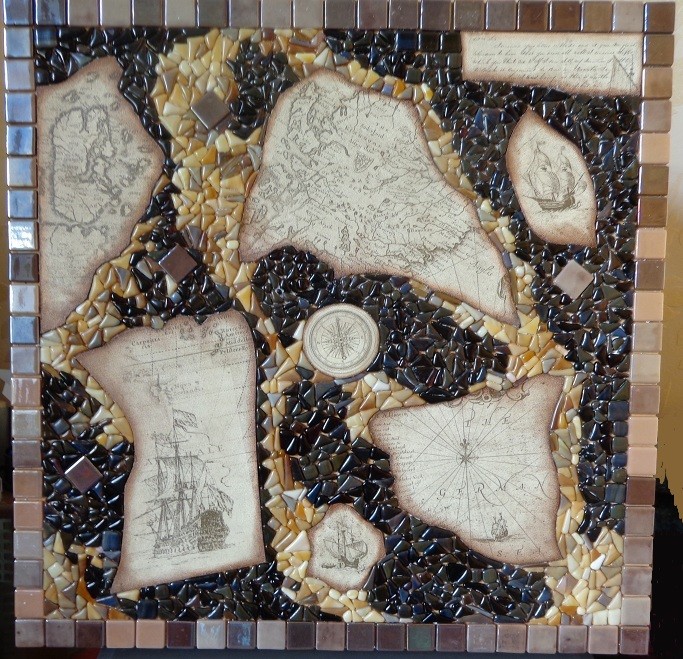 Мозаичный столик "Остров сокровищ"