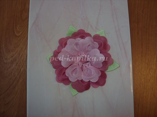 ​Цветок из шелка своими руками: часть 2
