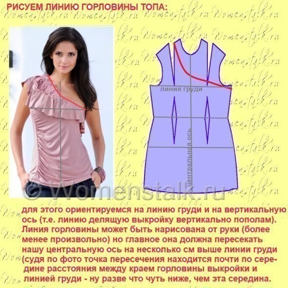 Шьем стильный асимметричный топ