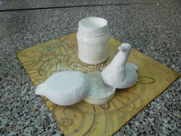 ​Шкатулочка из глины в виде утёнка: часть 3